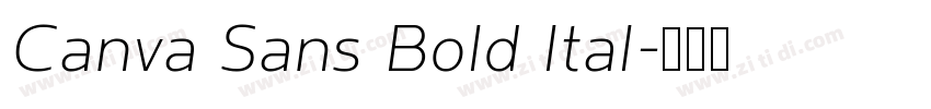 Canva Sans Bold Ital字体转换